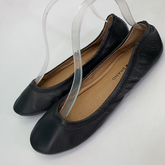 Lucky Brand Ballet Flats Brown Slip On Square Toe Leather Women’s Sz 8M (A7)‎ - Picture 1 of 9